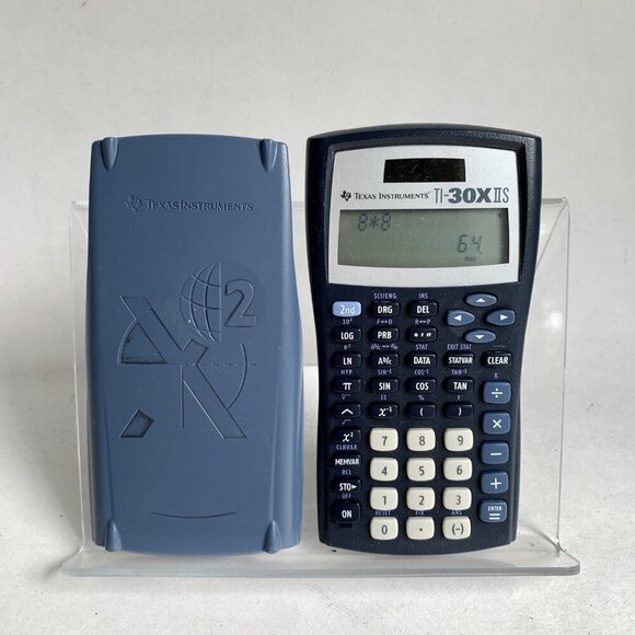 Texas Instruments TI-30X 2S IIS Solar Calculator Blue Working - Picture 1 of 3